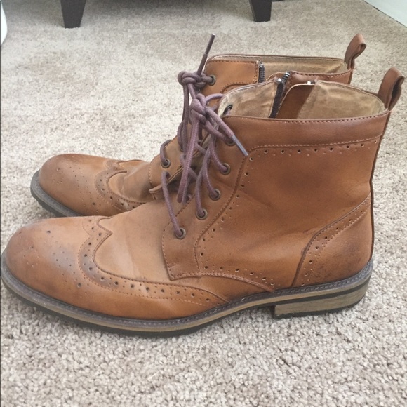 Steve Madden Men’s Swavay Wingtip Boots - Size 12 - Picture 2 of 6